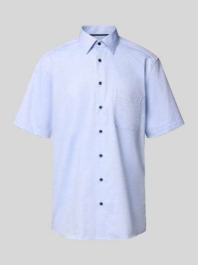 ETERNA Koszula o kroju modern fit z krótkim rękawem i listwą guzikową Królewski niebieski 2