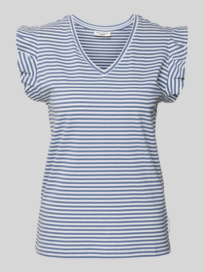 Marc O'Polo Denim T-Shirt mit Volantärmel Rauchblau 2