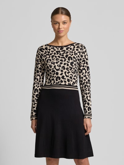 zero Knielanges Kleid aus Viskose-Mix in Strick-Optik Black 4