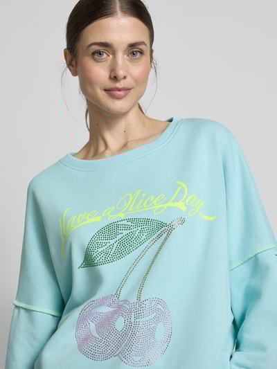 miss goodlife Oversized Sweatshirt mit Statement-Print Hellblau 3