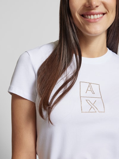 ARMANI EXCHANGE T-shirt met labeldetail Offwhite - 3