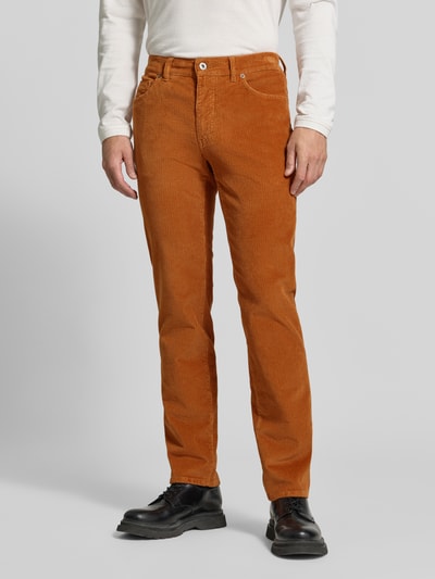 Brax Straight Fit Cordhose aus Baumwoll-Mix Modell 'Mythos Flex Cord' GELB 4