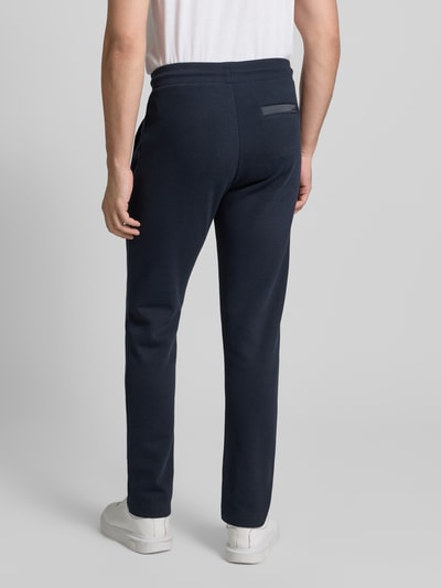 bugatti Sweatpants met elastische band, model 'Selanik' Marineblauw - 5