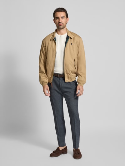 Cinque Regular fit stoffen broek met persplooien, model 'CiSalto' Marineblauw - 1