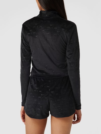 Nike Tight fit shirt met lange mouwen met all-over logo Zwart - 5