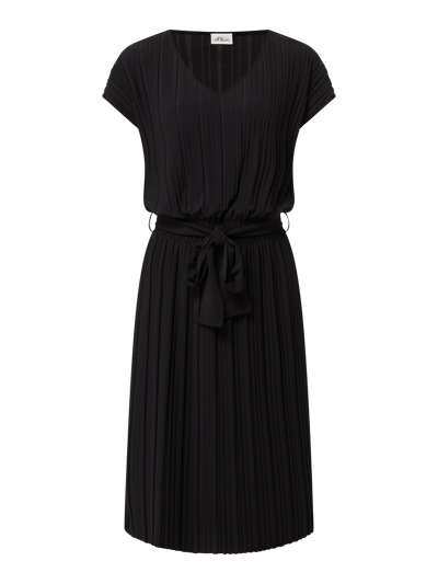 s.Oliver BLACK LABEL Midikleid mit Taillengürtel Black 2