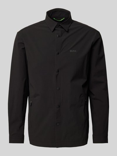 BOSS Green Hemdjacke mit Druckknopfleiste Modell 'Basin' Black 2