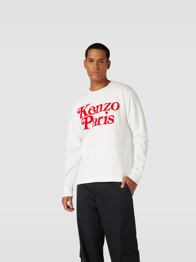 Kenzo Sweatshirt mit Label-Print Offwhite 4