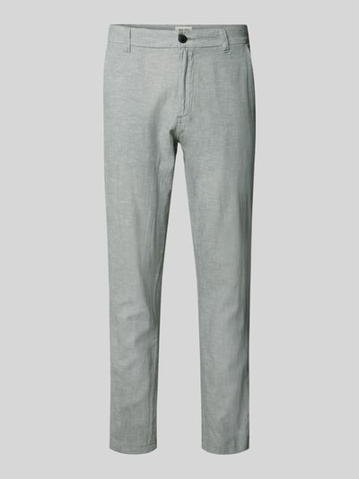 JACK & JONES Tapered fit chino met steekzakken, model 'STACE' Lichtgroen gemêleerd - 2