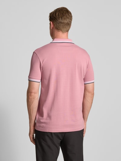 BOSS Green Regular Fit Poloshirt aus reiner Baumwolle Rosa 5