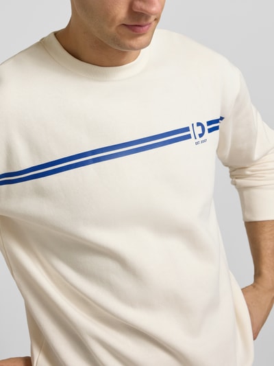 Tom Tailor Denim Regular fit sweatshirt van katoenmix Offwhite - 3