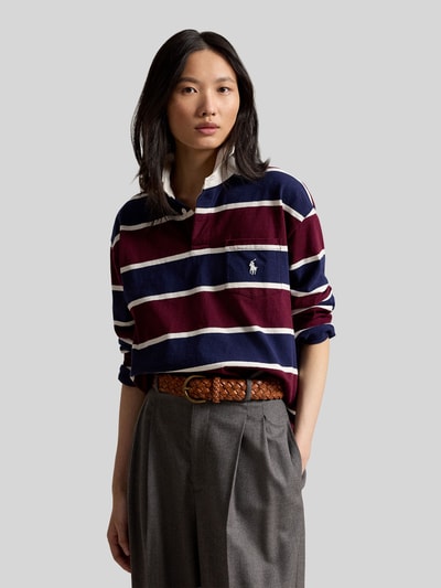 Polo Ralph Lauren Relaxed Fit Sweatshirt aus reiner Baumwolle Bordeaux 3