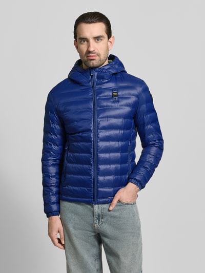 Blauer USA Steppjacke mit Zweiwege-Reißverschluss Modell 'Charles' Blau 4