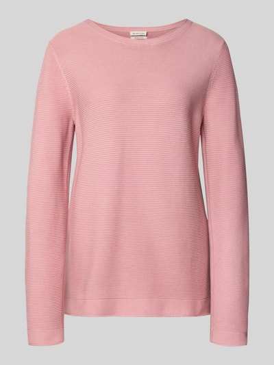 Tom Tailor Regular Fit Pullover aus reiner Baumwolle Pink 2