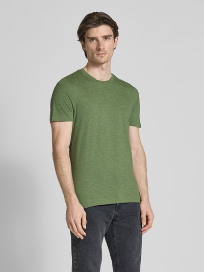 MCNEAL T-Shirt mit geripptem Rundhalsausschnitt Khaki 4