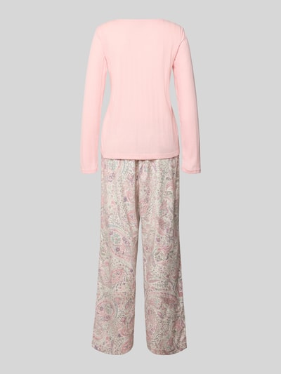 Lauren Ralph Lauren Pyjama mit V-Ausschnitt Rosa 3