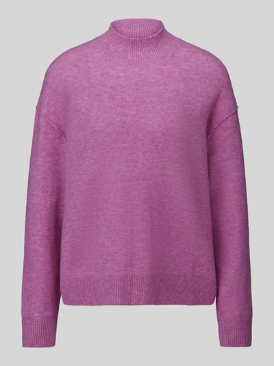 Marc O'Polo DENIM Regular Fit Turtleneck-Pullover aus Schurwoll-Mix Fuchsia 2