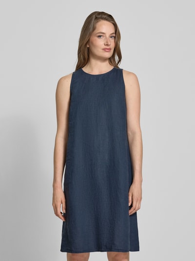 Marc O'Polo Loose Fit Knielanges Kleid aus reinem Leinen Marine 4