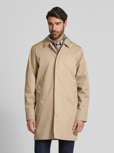 Barbour Lange jas met strookzakken, model 'Rokig' Zand - 4