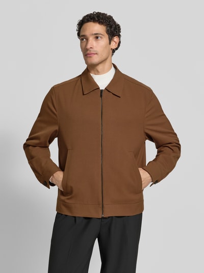 Strellson Relaxed Fit Blouson mit Woll-Anteil Modell 'Den' Cognac 4