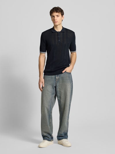 Superdry Koszulka polo z wyhaftowanym logo Granatowy 1