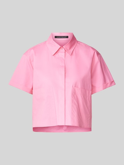 Luisa Cerano Bluse mit aufgesetzten Taschen Pink 2