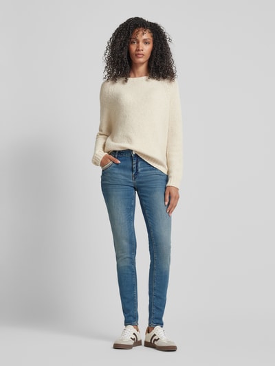 MOS MOSH Skinny Fit Jeans mit Applikationen Modell 'Naomi' Blau 1