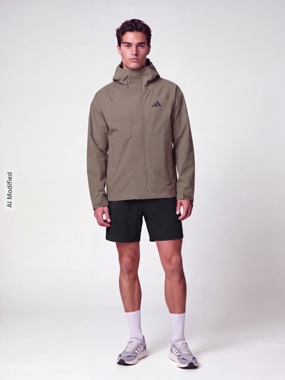 adidas Sportswear Funktionsjacke mit reflektierendem Logo-Detail Khaki 1