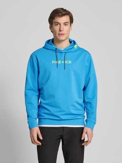 FIRE + ICE Hoodie mit Kapuze Modell 'CADELL' Metallic Blue 4