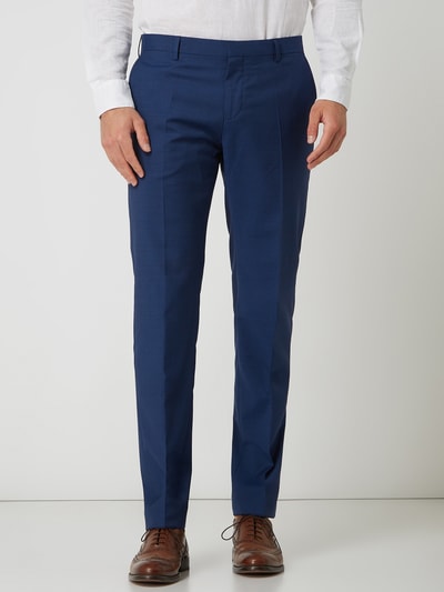 Tommy Hilfiger Slim fit pantalon van scheerwol  Blauw - 4