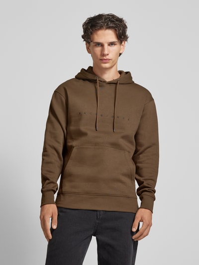 Jack & Jones Hoodie mit Label-Print Taupe 4