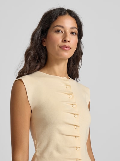 SUNCOO PARIS Strickshirt mit Rüschen Modell 'PAGNI' Offwhite 3