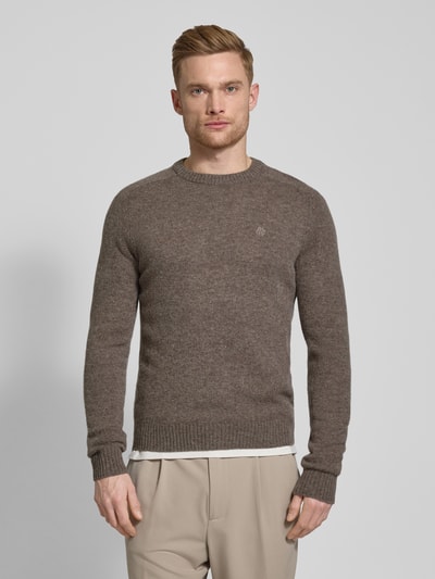 MCNEAL Wollpullover mit Label-Stitching Graphit Melange 4