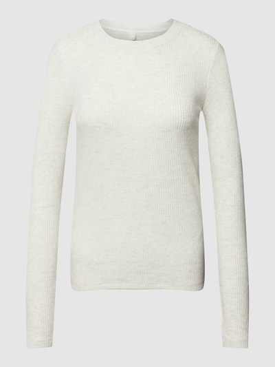 QS by s.Oliver Shirt met lange mouwen in riblook Offwhite - 2