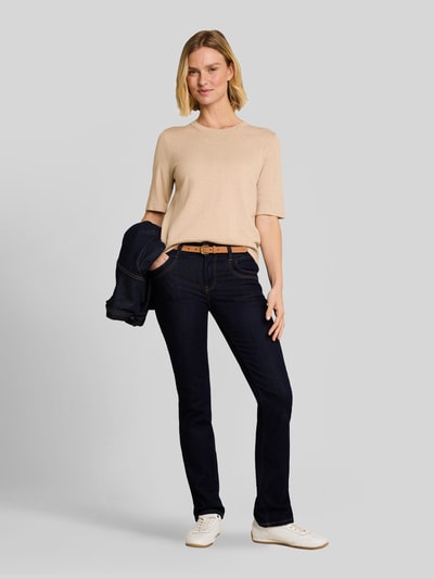 Tom Tailor Regular Fit Pullover aus Baumwoll-Mix mit Seiden-Anteil ' Weiss 1