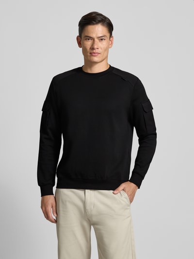 Antony Morato Regular fit sweatshirt met viscose, model 'In' Zwart - 4