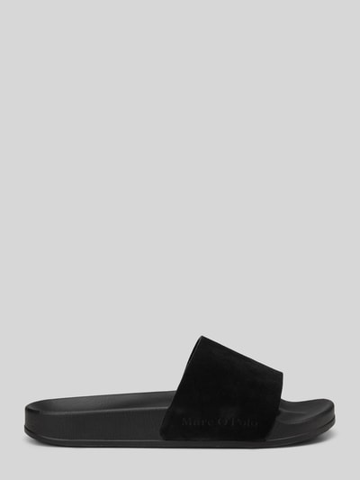 Marc O'Polo Badslippers met labelreliëf Zwart - 2