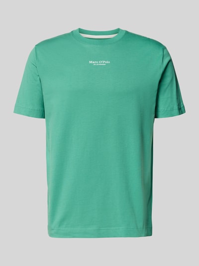 Produktfoto, Regular Fit T-Shirt aus reiner Baumwolle von Marc O'Polo in Optik: Unifarben, Label-Print, Rundhals, Kurzarm, Jersey, Baumwolle.