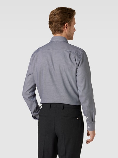 SEIDENSTICKER REGULAR FIT Regular fit zakelijk overhemd met structuurmotief Marineblauw - 5