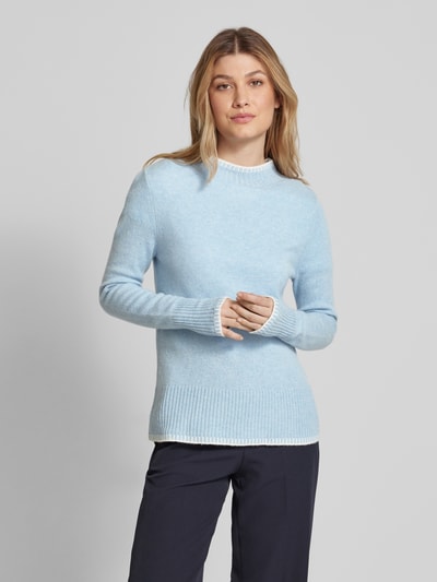 Christian Berg Woman Wollen pullover met opstaande kraag Lichtblauw - 4