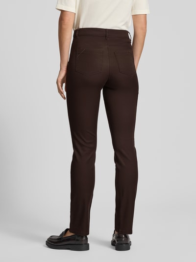 Christian Berg Woman Jeansy o kroju slim fit z wpuszczanymi kieszeniami i kieszeniami z tyłu Ciemnobrązowy 5