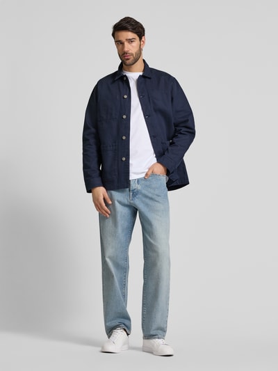 Forét Regular Fit Hemdjacke mit aufgesetzten Taschen Modell 'ROWAN' Marine 1