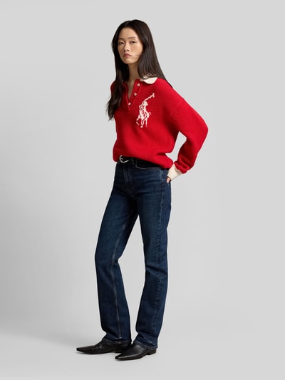 Polo Ralph Lauren relaxed fit pullover van pure wol Rood - 1