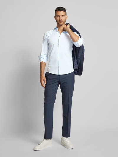 Lindbergh Slim fit vrijetijdsoverhemd met kentkraag Lichtblauw - 1