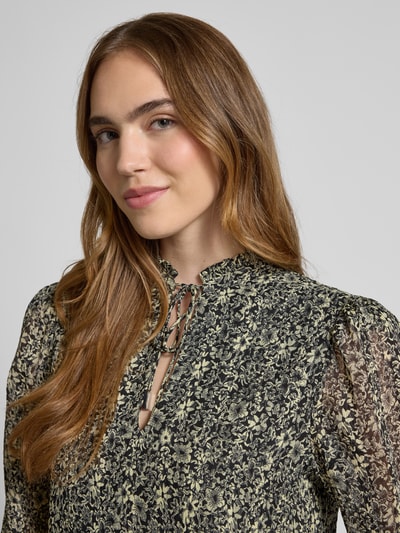 BOSS Orange Regular Fit Bluse mit Allover-Muster Modell 'C_BERODEO' Black 3