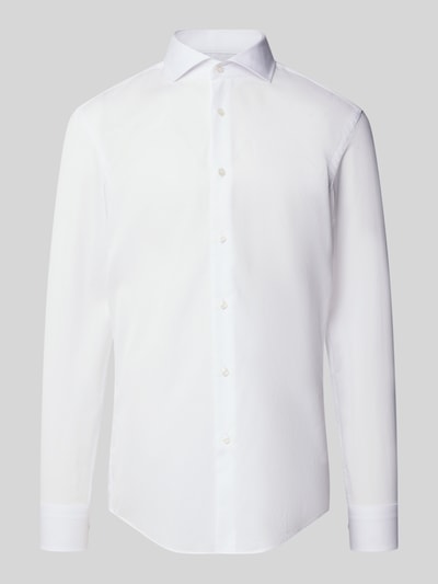 BOSS Slim Fit Businesshemd aus reiner Baumwolle Modell 'H-HANK-SP' Weiss 2