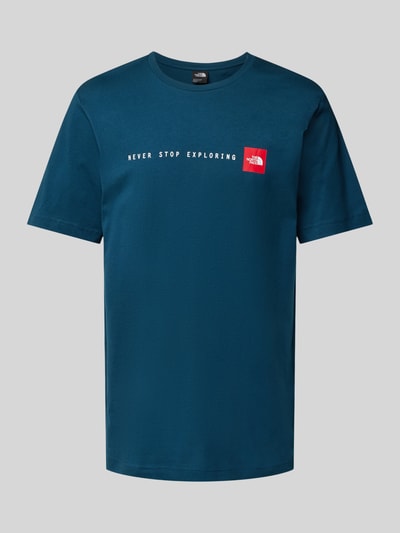 The North Face T-Shirt mit Rundhalsausschnitt Modell 'NEVER STOP EXPLORIN' Petrol 2