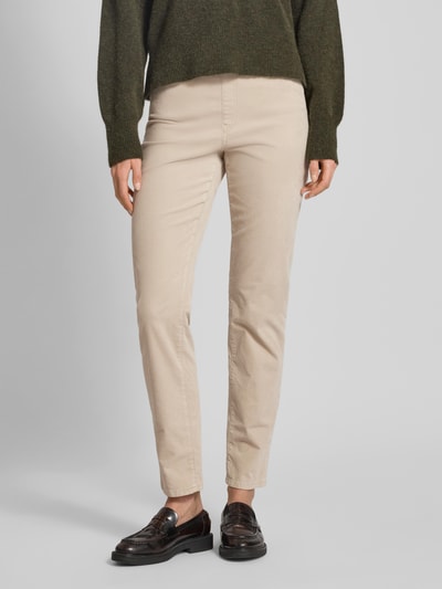 Marc Cain Stoffhose mit elastischem Logo-Bund Sand 4