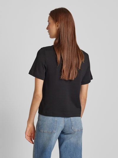 s.Oliver RED LABEL Regular fit T-shirt met ronde hals en kraag Zwart - 5