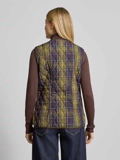 Barbour Regular fit gilet met all-over motief, model 'TARTAN BETTY LINER' Olijfgroen - 5